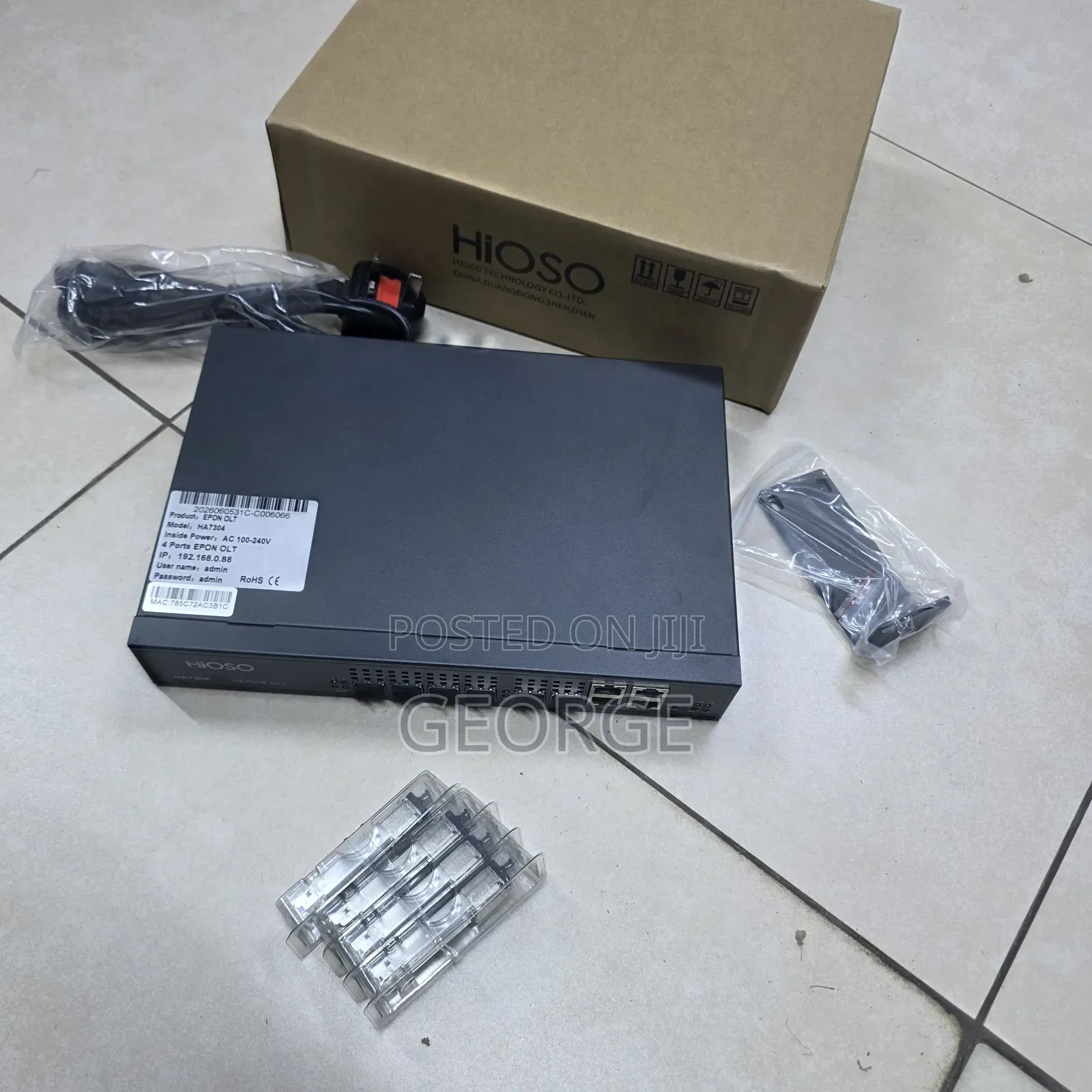 HiOSO EPON OLT 4 Port 20KM FTTH Fiber Solution