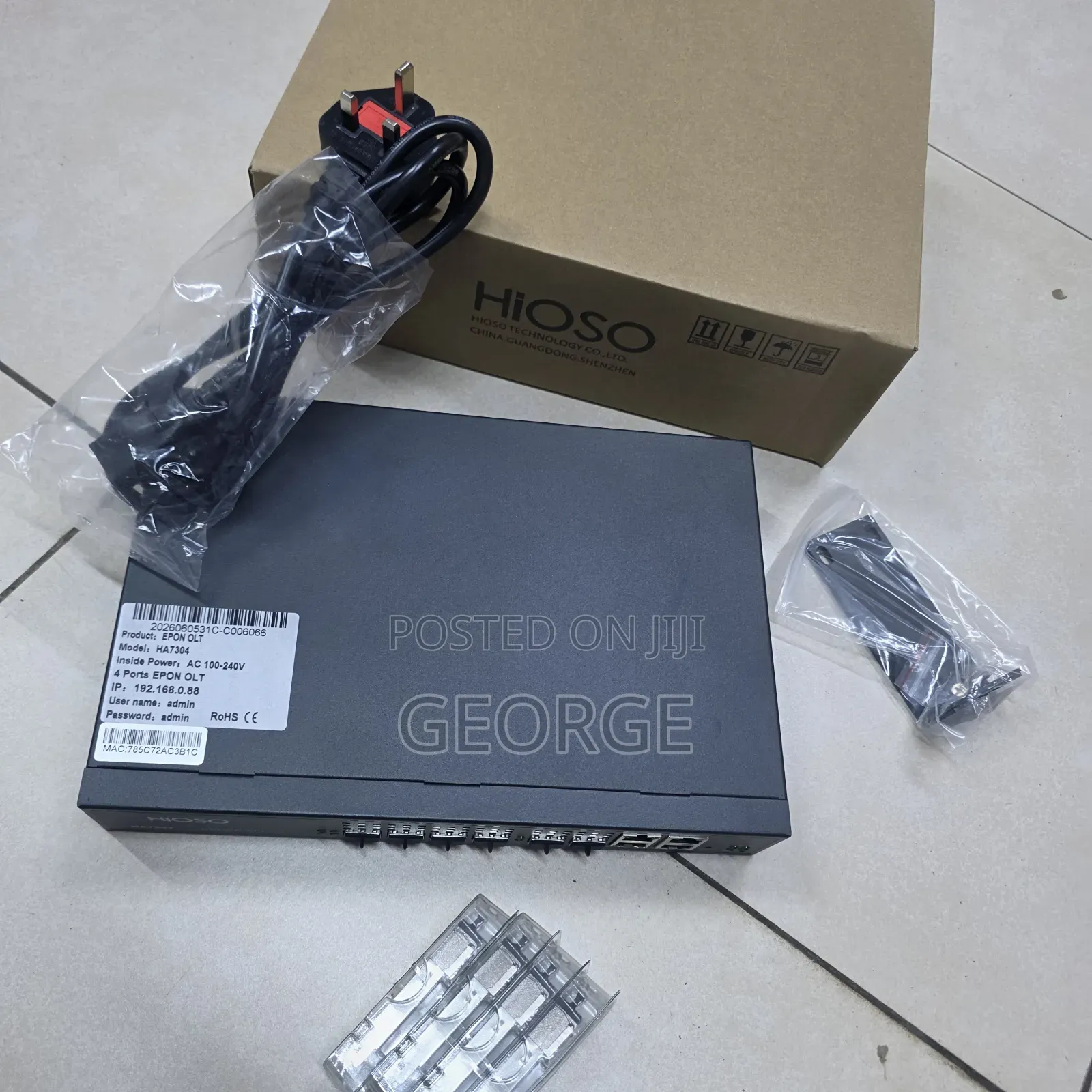 HiOSO 4 Port EPON OLT for ISP Fiber Internet Network