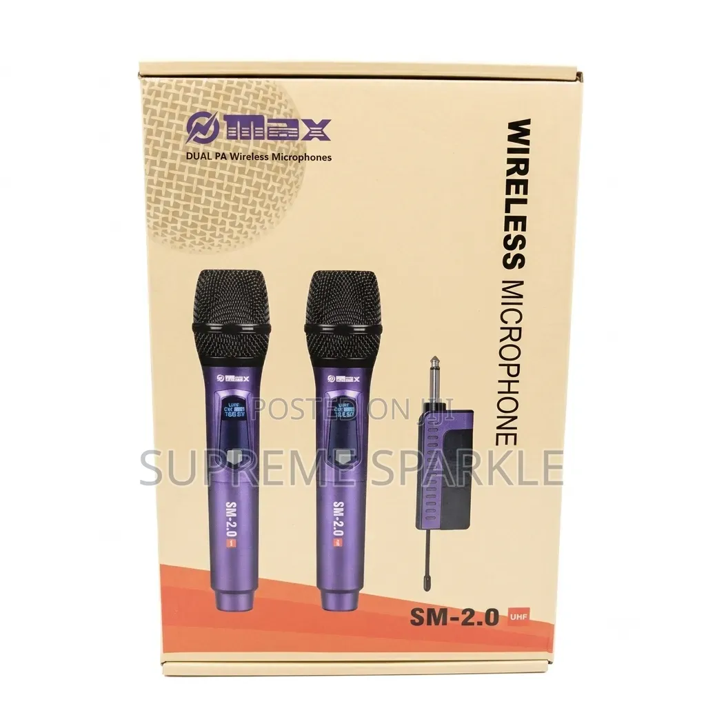 Rechargeable Dual PA Wireless Microphones (Model SM- 2.0)