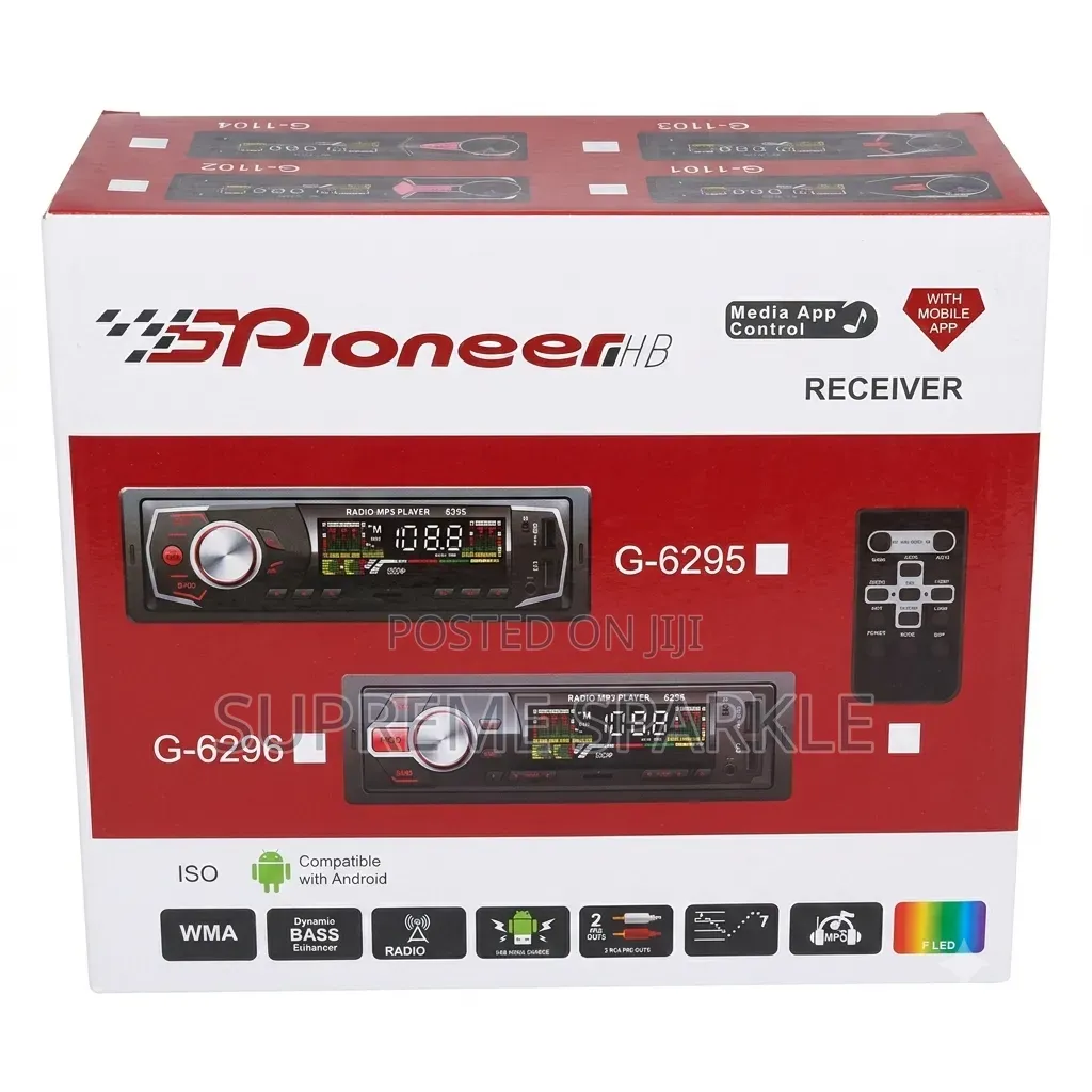 Car Radio MP3 Player SPioneer HB G-6295 USB/SD Card Slot, AUX .
