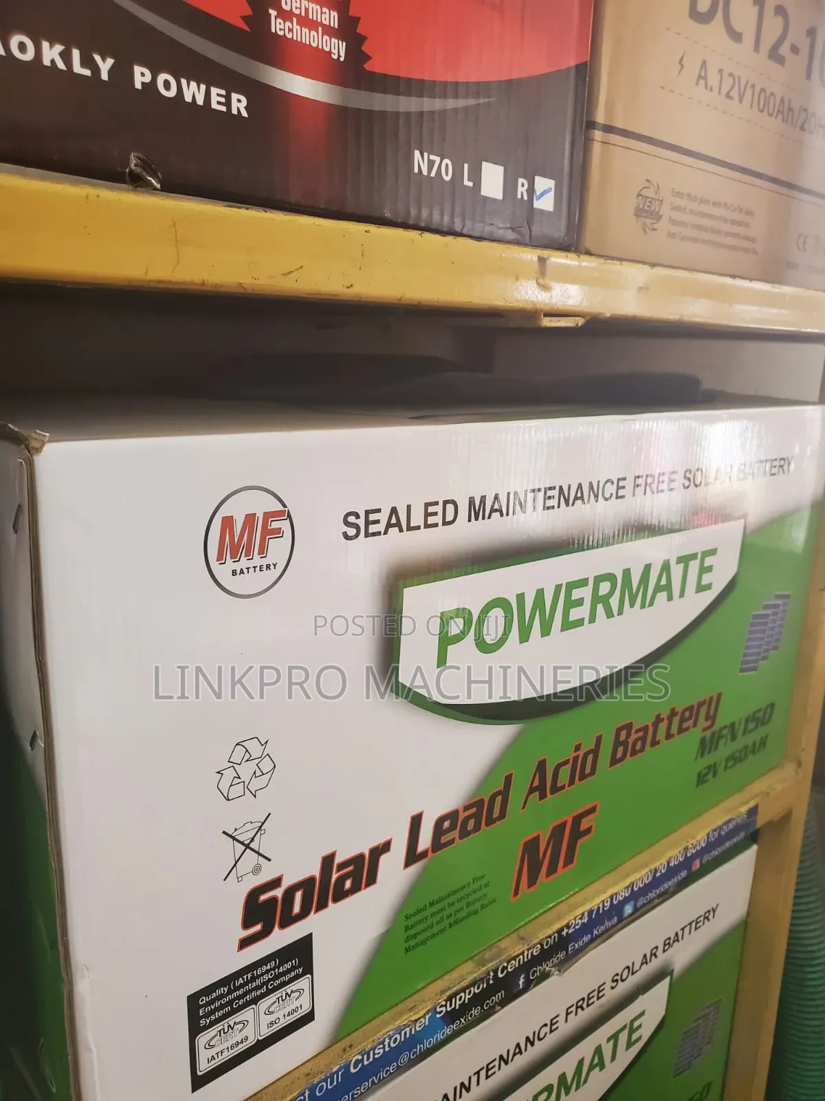 Powermate Sealed Maintenance Free Solar Battery 150ah 12 Volts