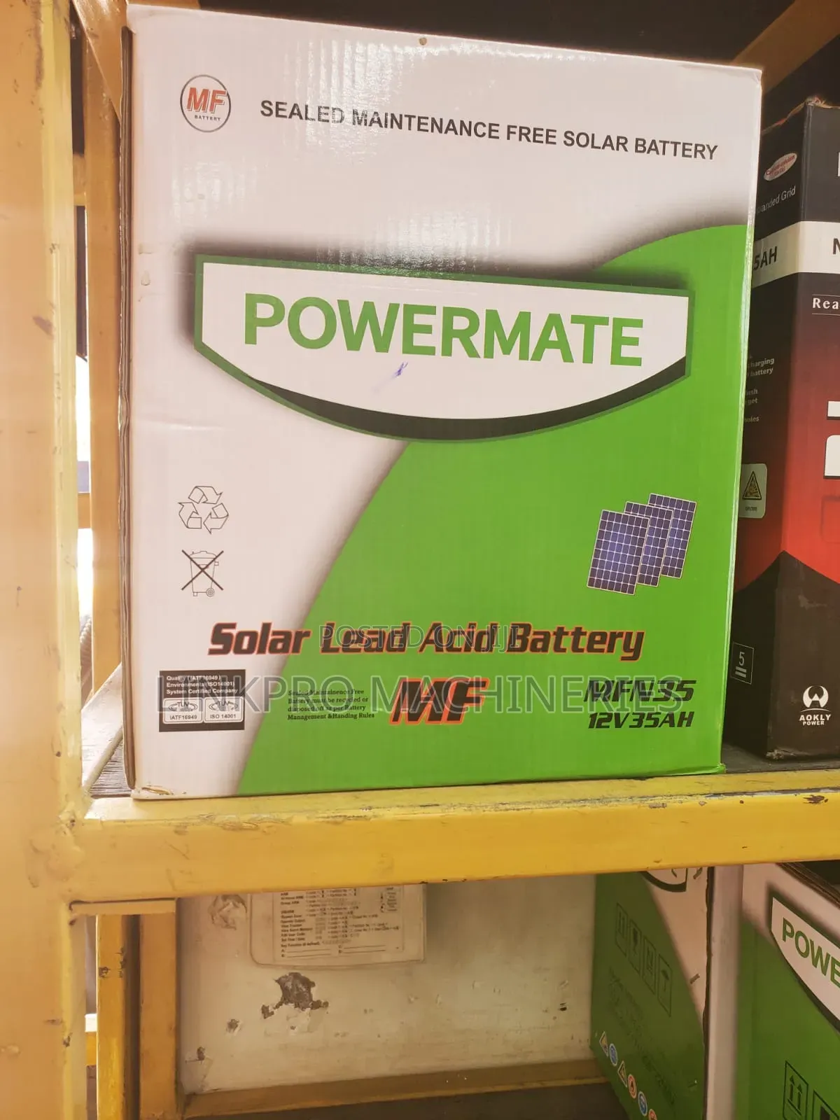 Powermate Sealed Maintenance Free Solar Battery 35ah 12 Volts