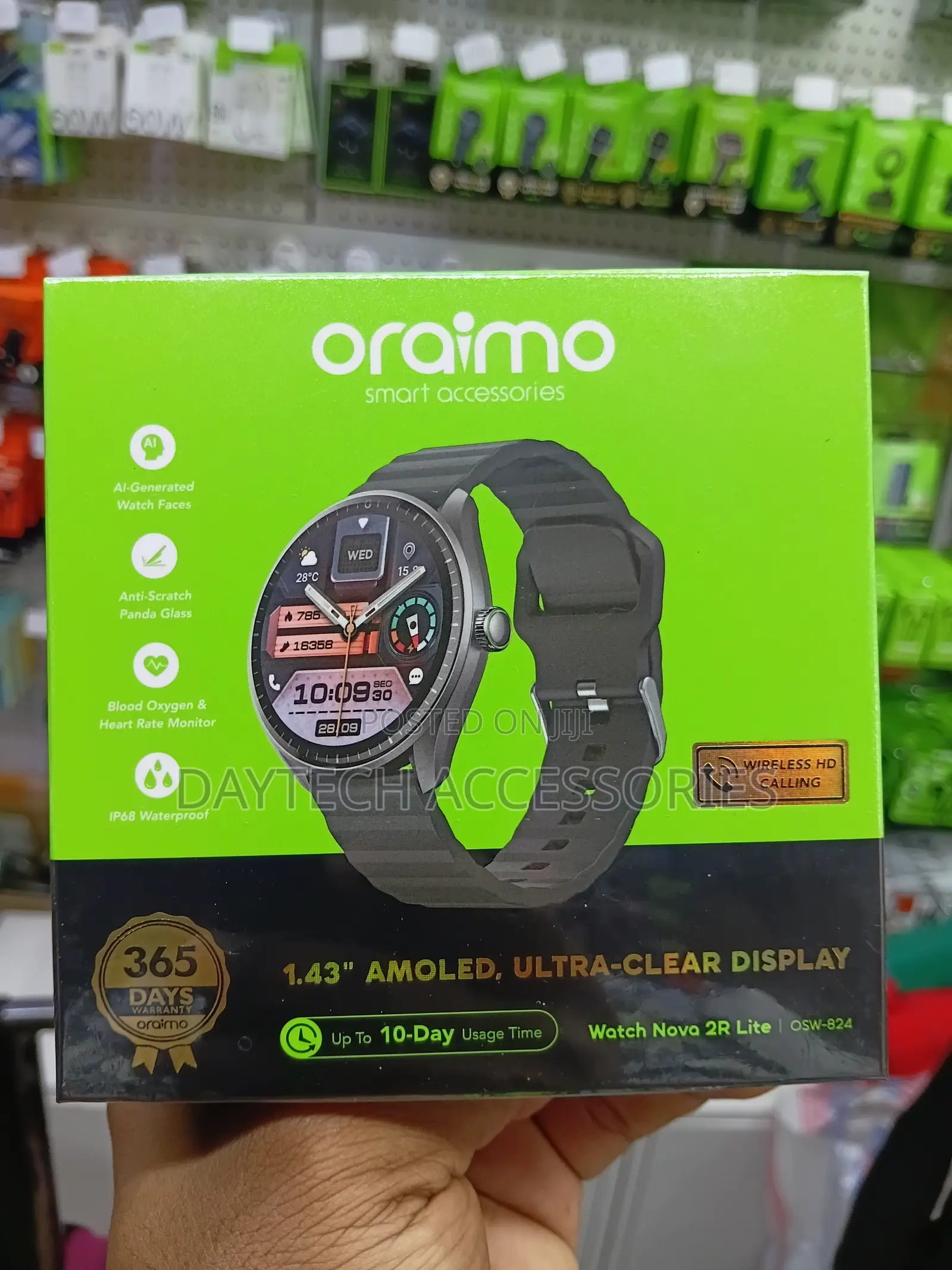 Oraimo Watch Nova 2R Lite OSW 824 With Amoled Display - Black