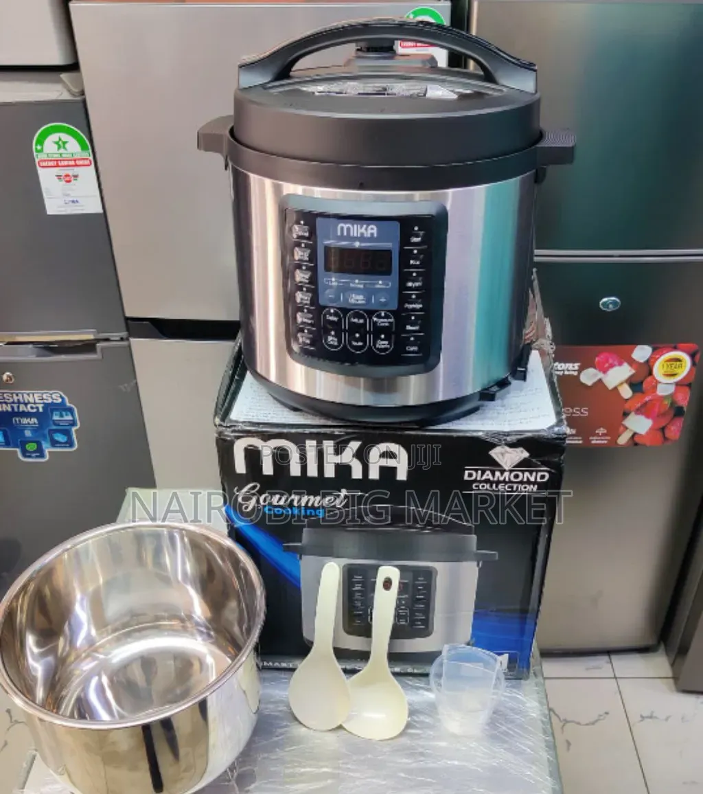 *Mika 6Litres Electric Pressure Cooker WITH STAINLESS STEEL