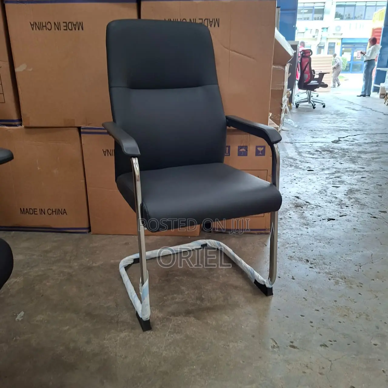 Office Chair : Reception Office Waiting Leather Chair