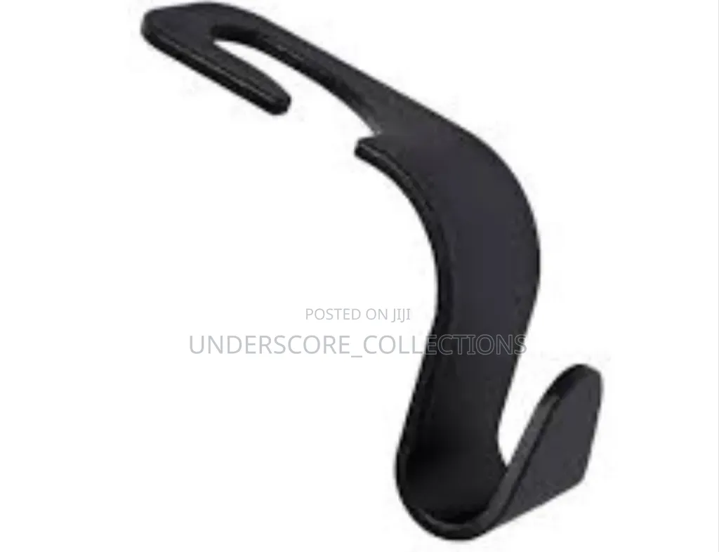 4 Generic, Black Car Seat Headrest Hooks