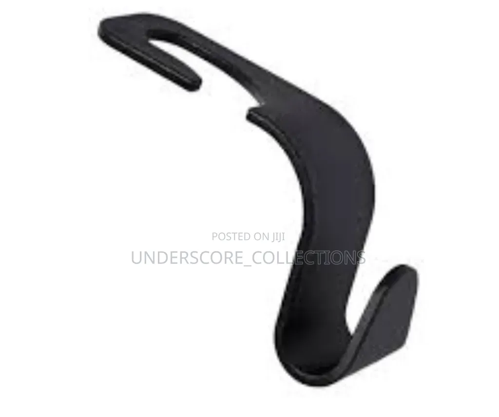 4 Generic, Black Car Seat Headrest Hooks