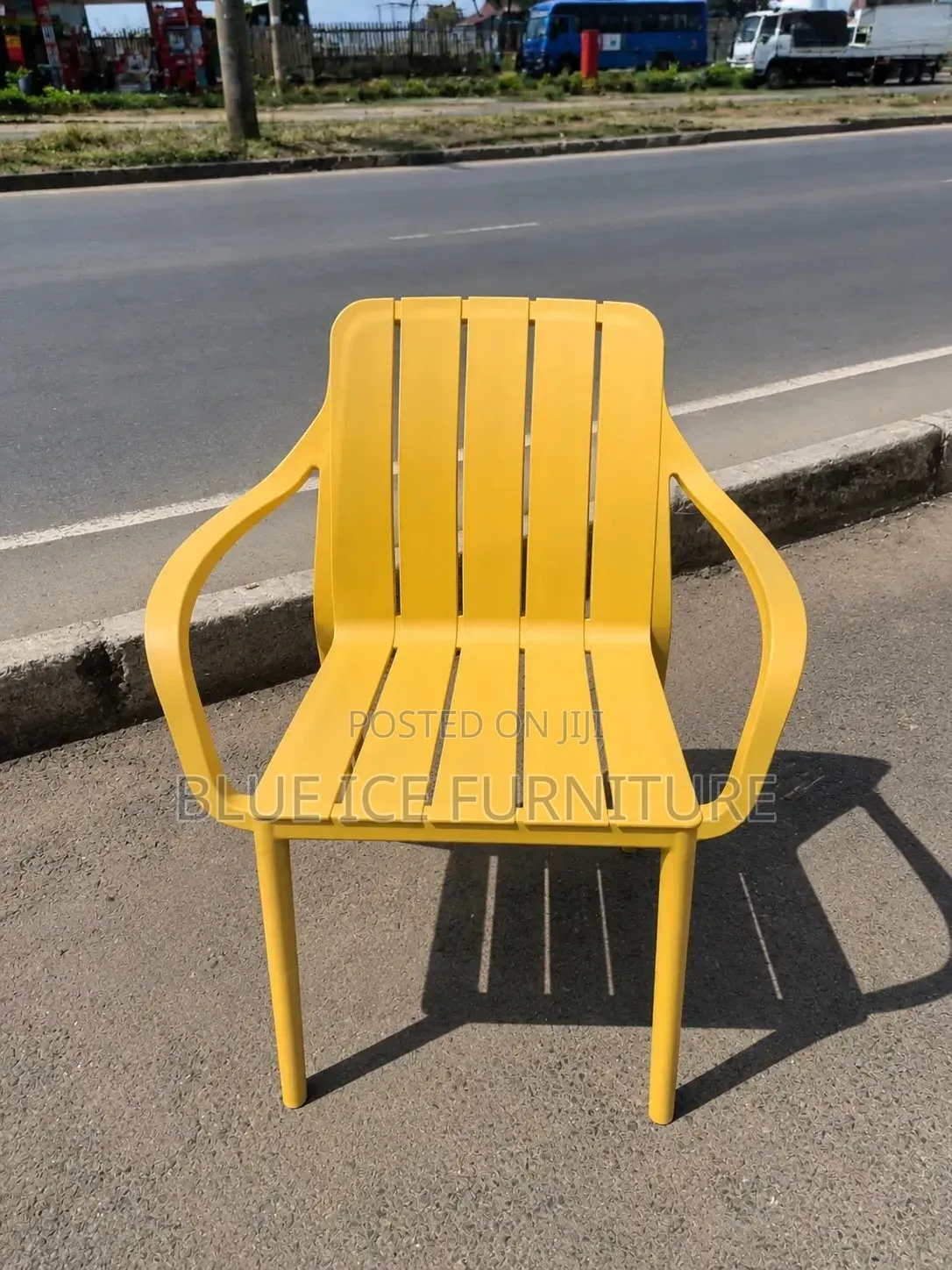 Dining Chairs;Modern Yellow Outdoor Chair With Armrests Durable Patio