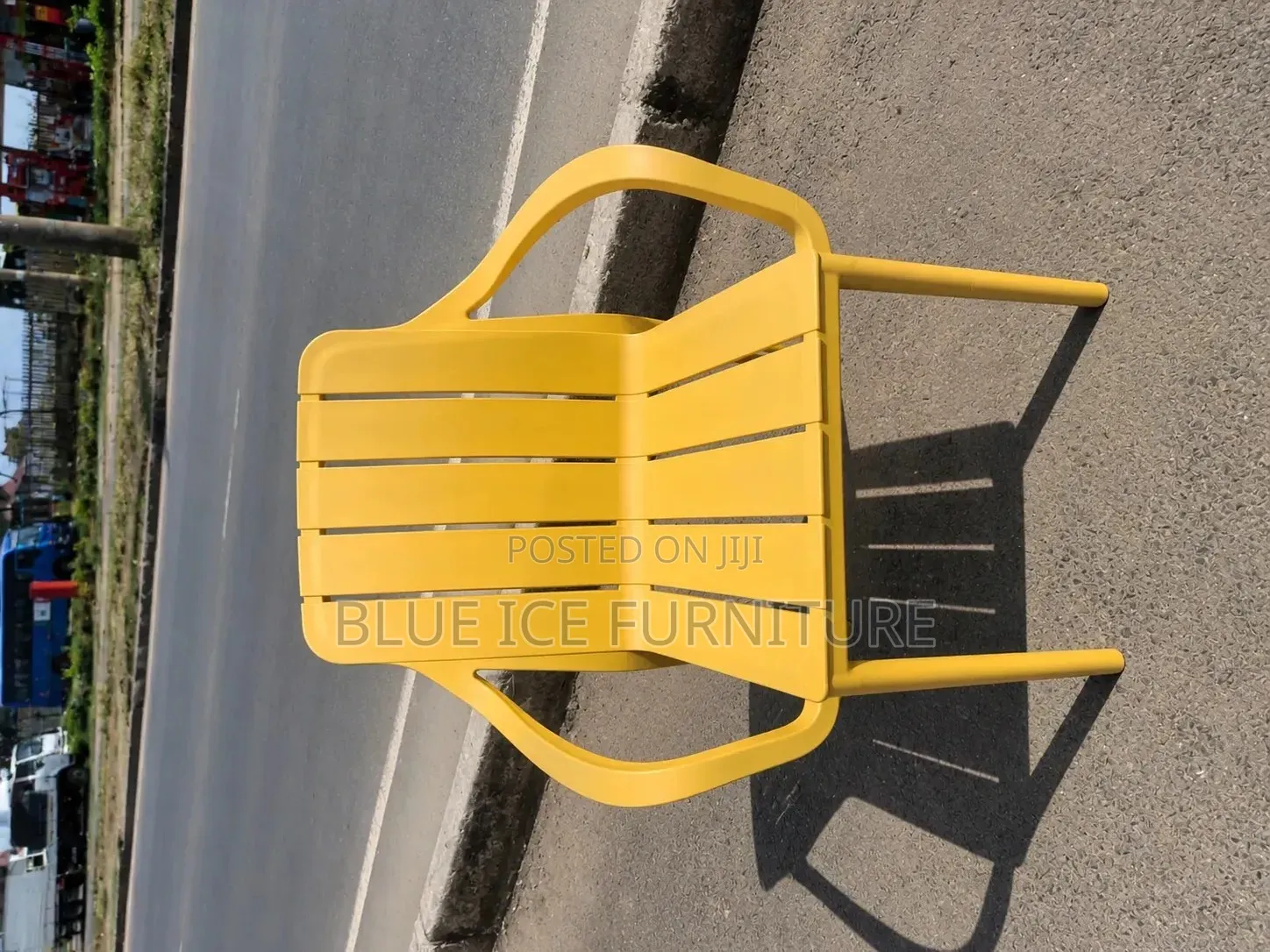 Dining Chairs;Modern Yellow Outdoor Chair With Armrests Durable Patio