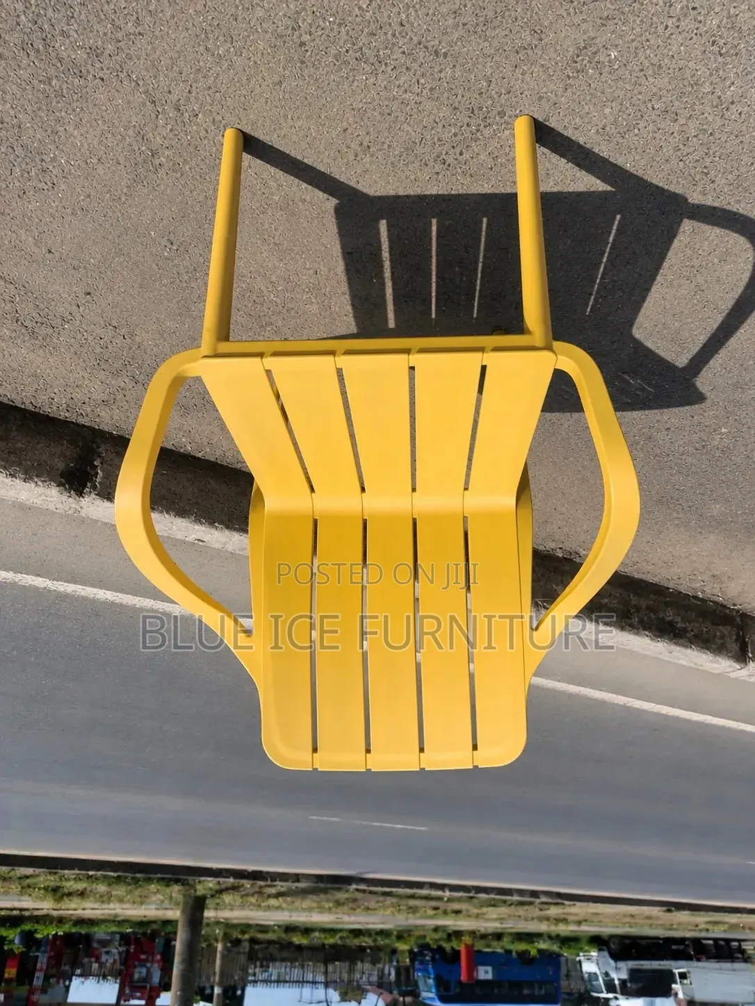 Dining Chairs;Modern Yellow Outdoor Chair With Armrests Durable Patio
