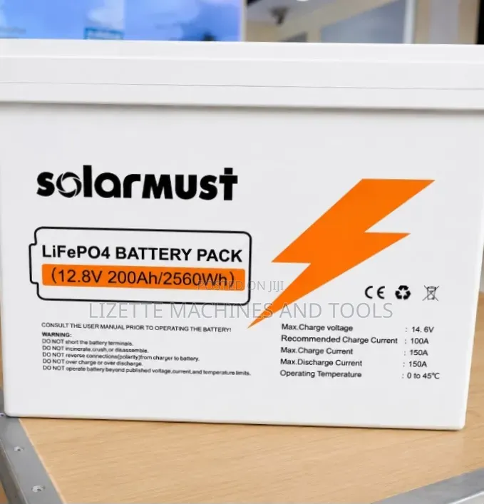 SolarMust 200ah Lithium Battery 12.8V, 2560Wh