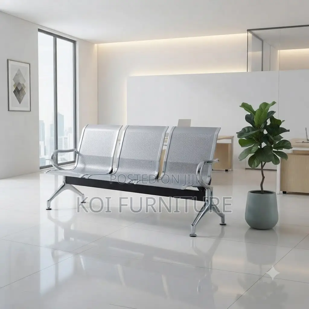 Office Benches; Three Seaters Mettalic Non Upholstered Bench