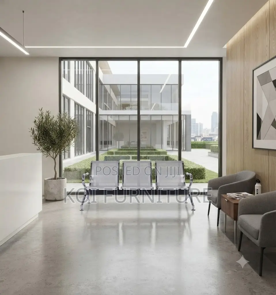 Office Benches; Three Seaters Mettalic Non Upholstered Bench