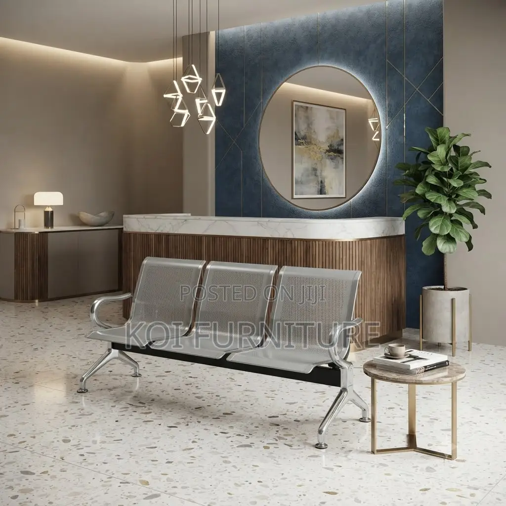 Office Benches; Three Seaters Mettalic Non Upholstered Bench