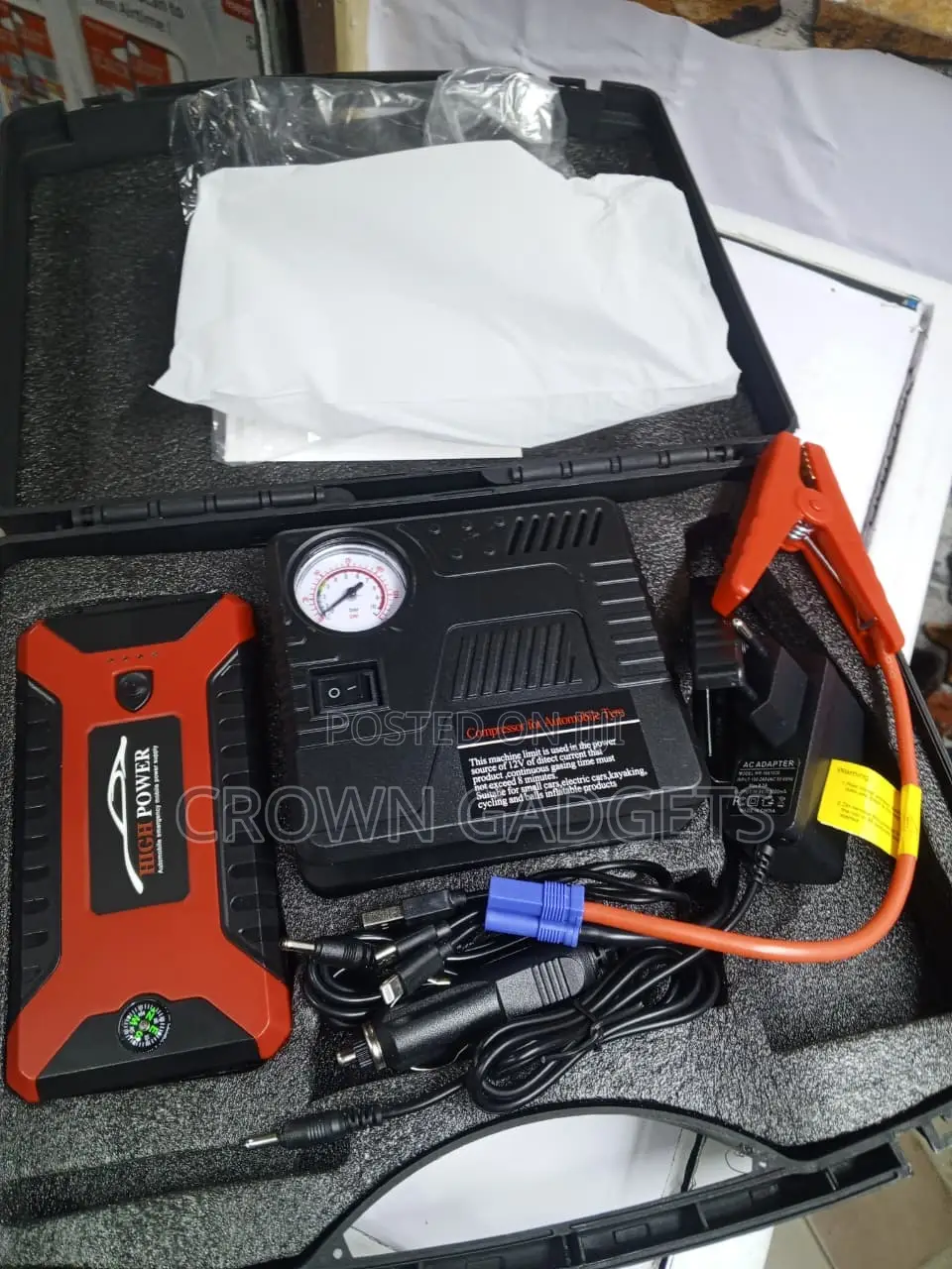 Heavy Duty Portable Jump Starter With Built-in Air Pump