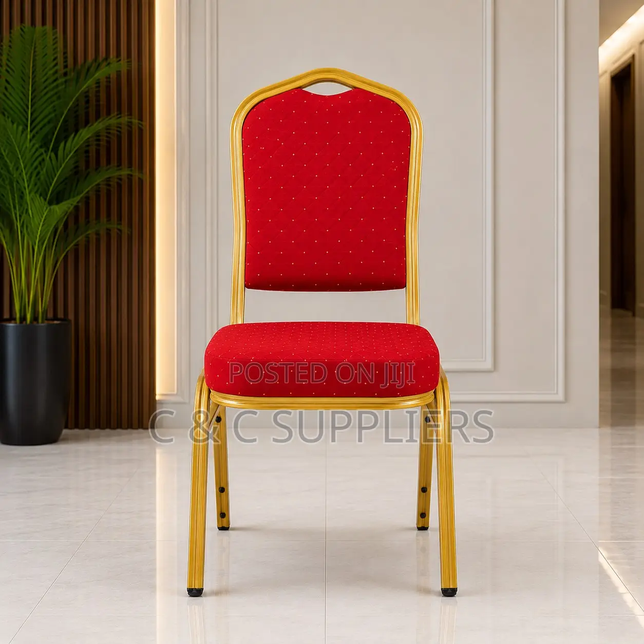 Armless Fabric Wedding Chair