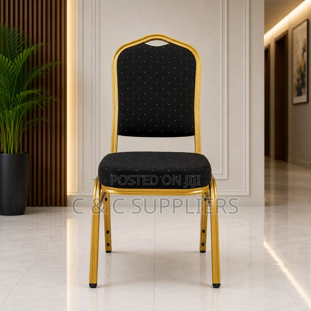 Armless Fabric Wedding Chair