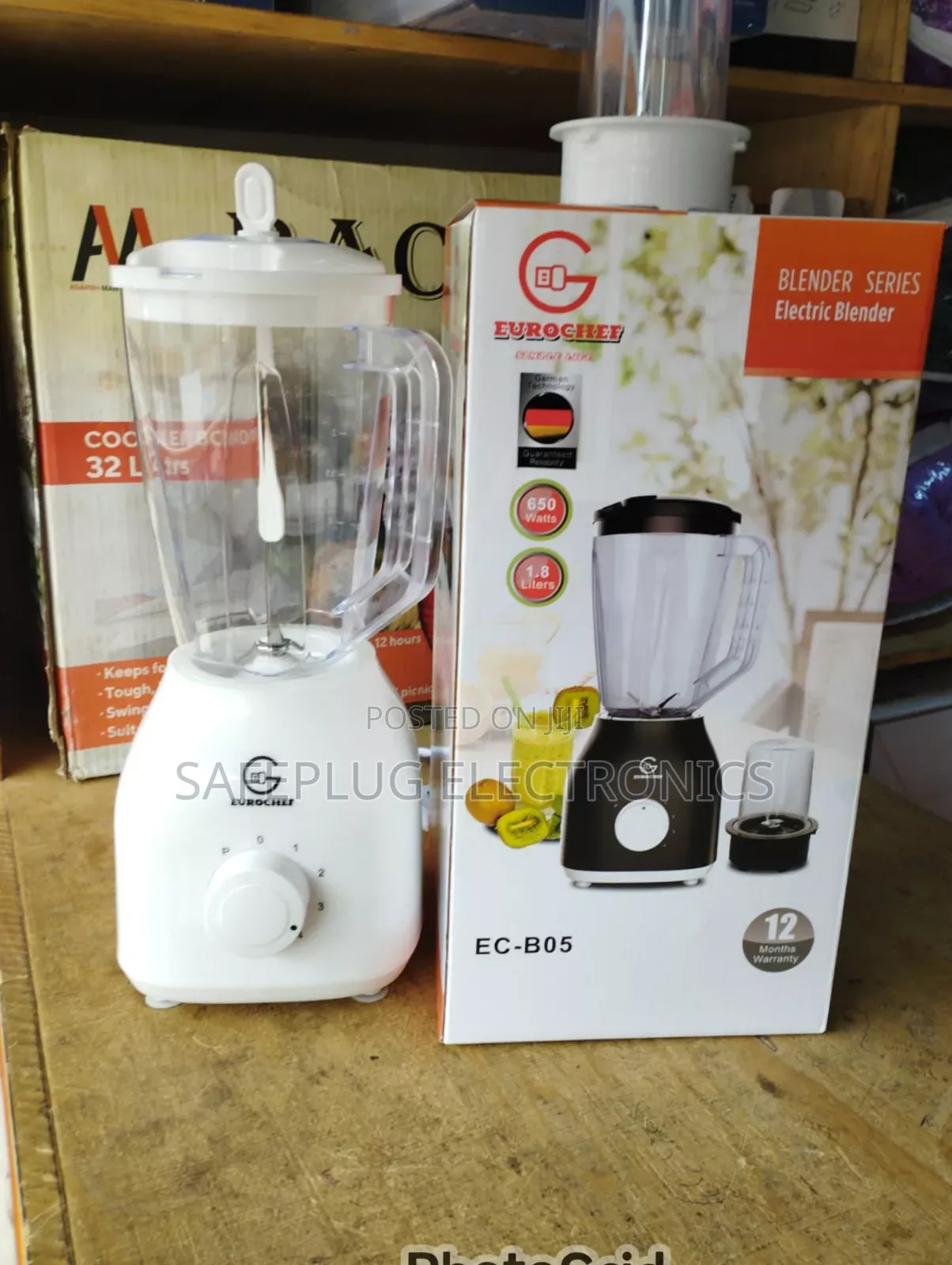 Eurochef 2 in 1 Blender 650W – 1.8L Jug | 12 Months Warranty