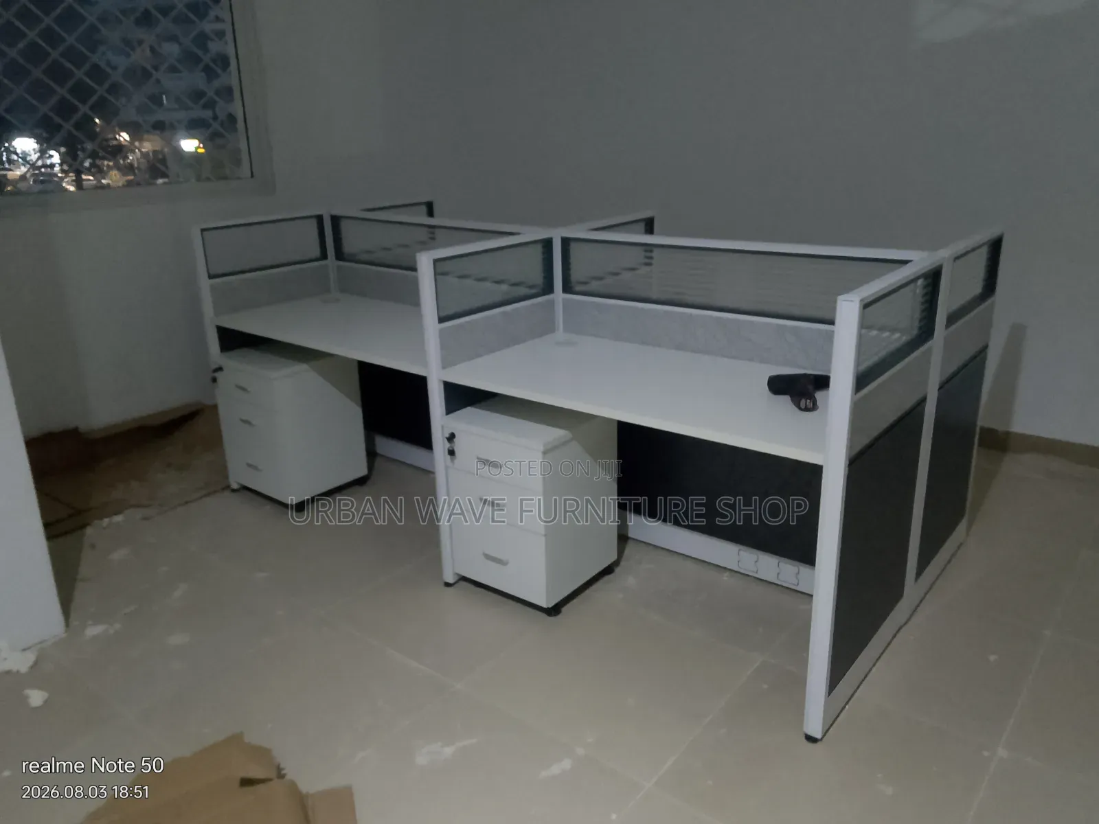 4 Way Office Workstation Desk
