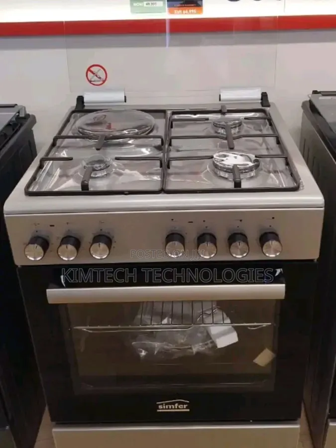 60*60 Von Simfer 3+1 Standing Cooker With Gas Sensor and Food Warmer