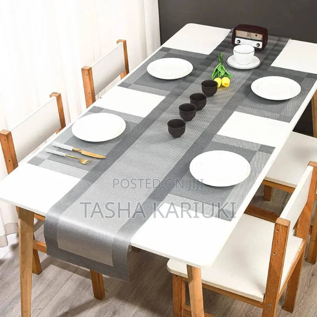 6Pcs PVC Table Mats + Table Runner Set