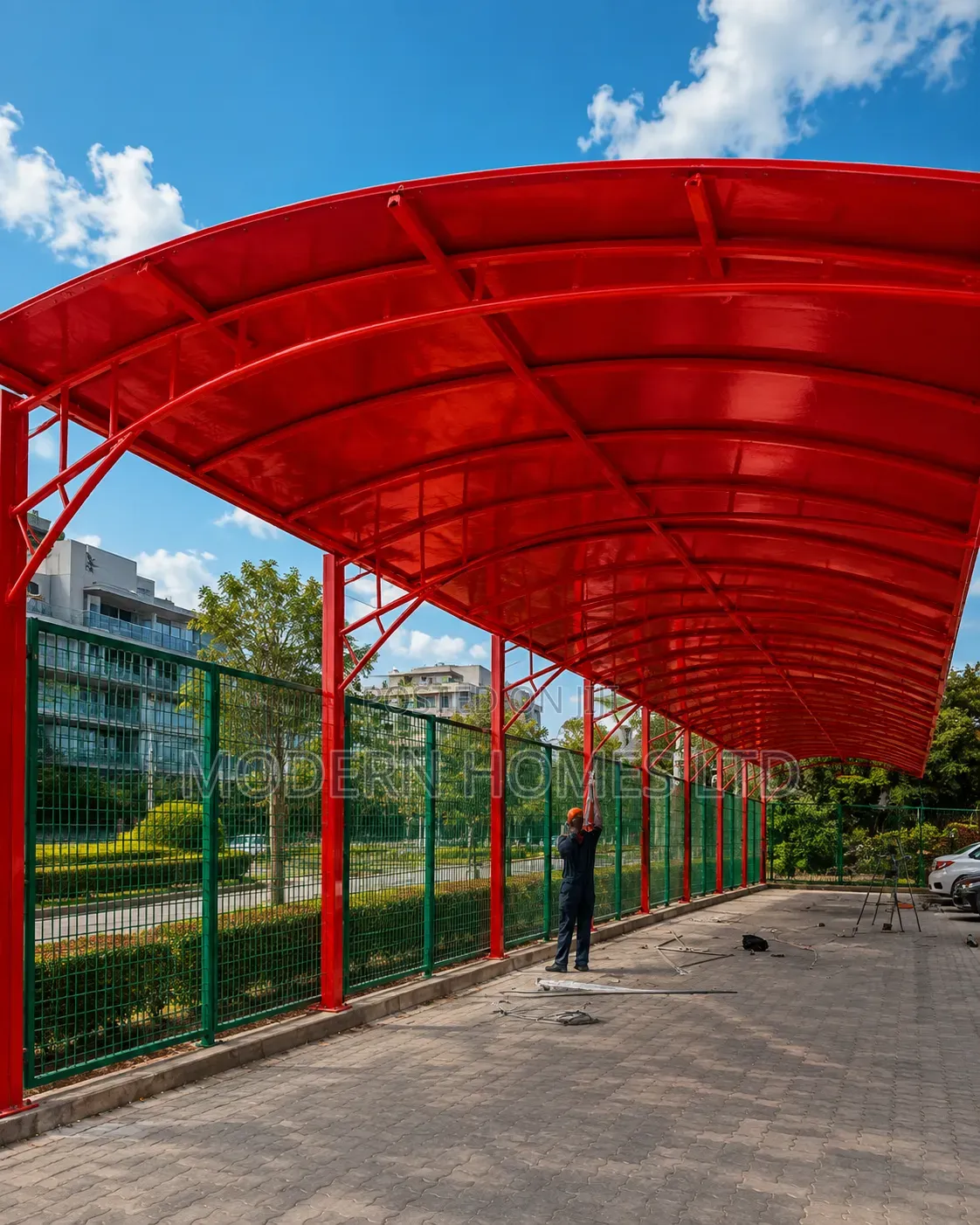 Modern Car Shades Parking Canopies - Custom Built Installed in Kenya