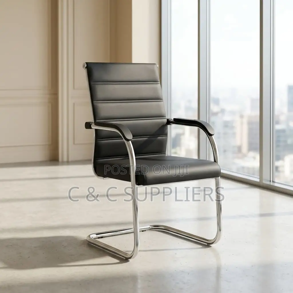 Ergonomic Leather Guest Chair.