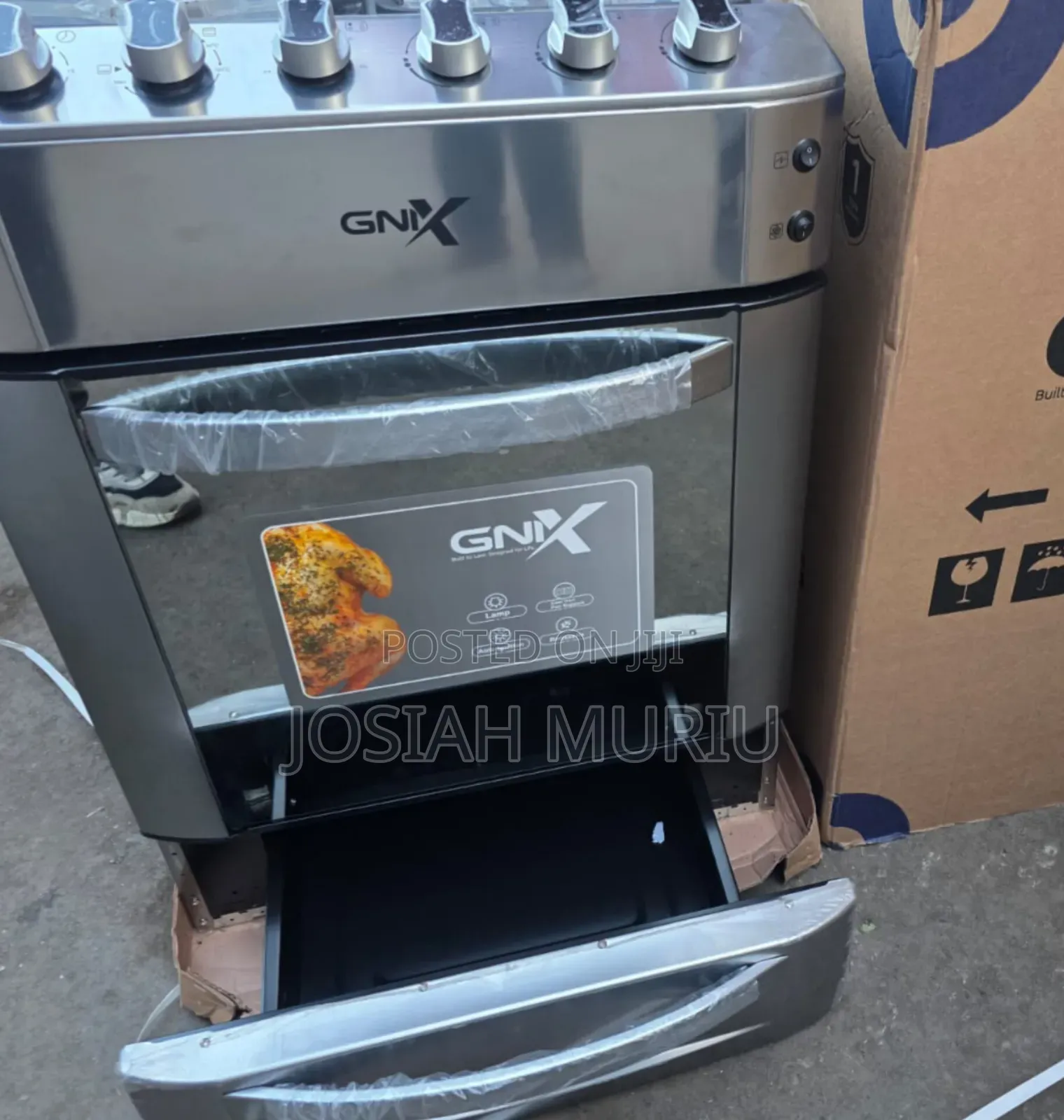 Gnix 60x60 3 Gas +1electric Cooker With Food Warmer