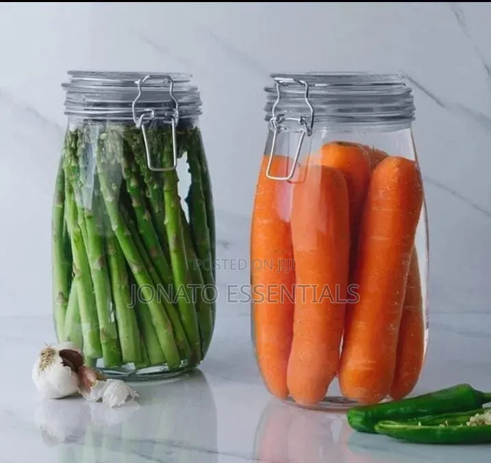 Airtight Glass Storage Jars 500ml and 3000ml Pantry Organizers