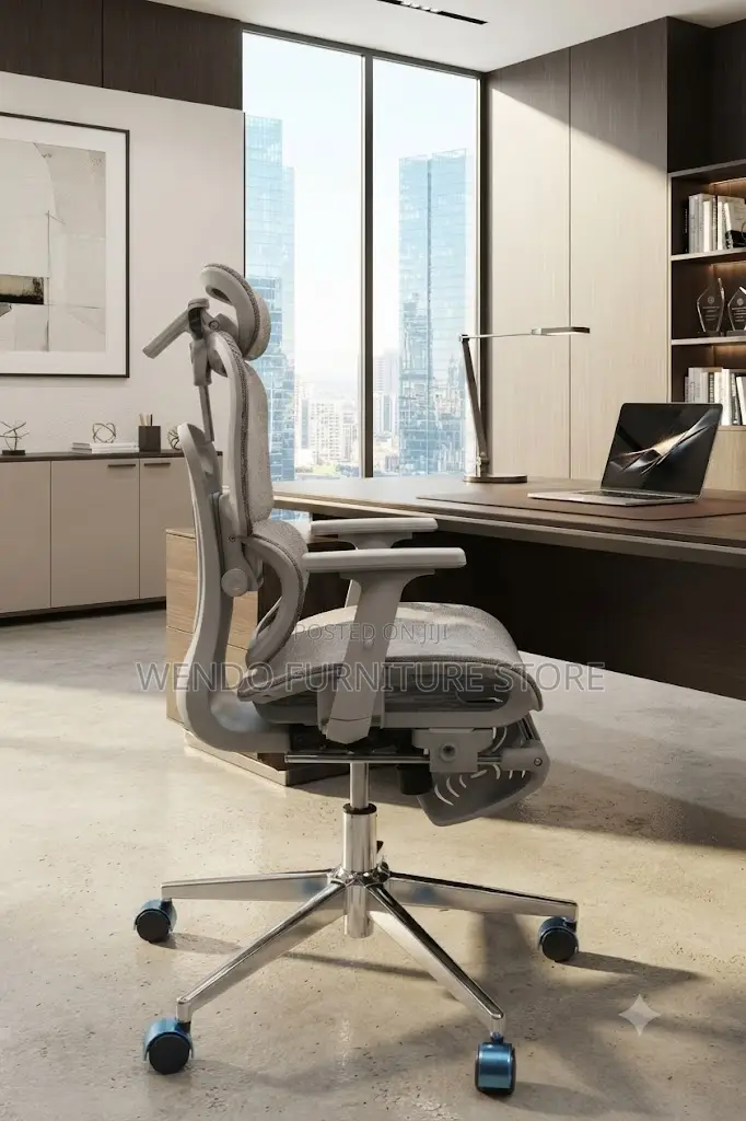 Office Chairs; Orthopedic High Back Heavily Fabric Seat With Footrest