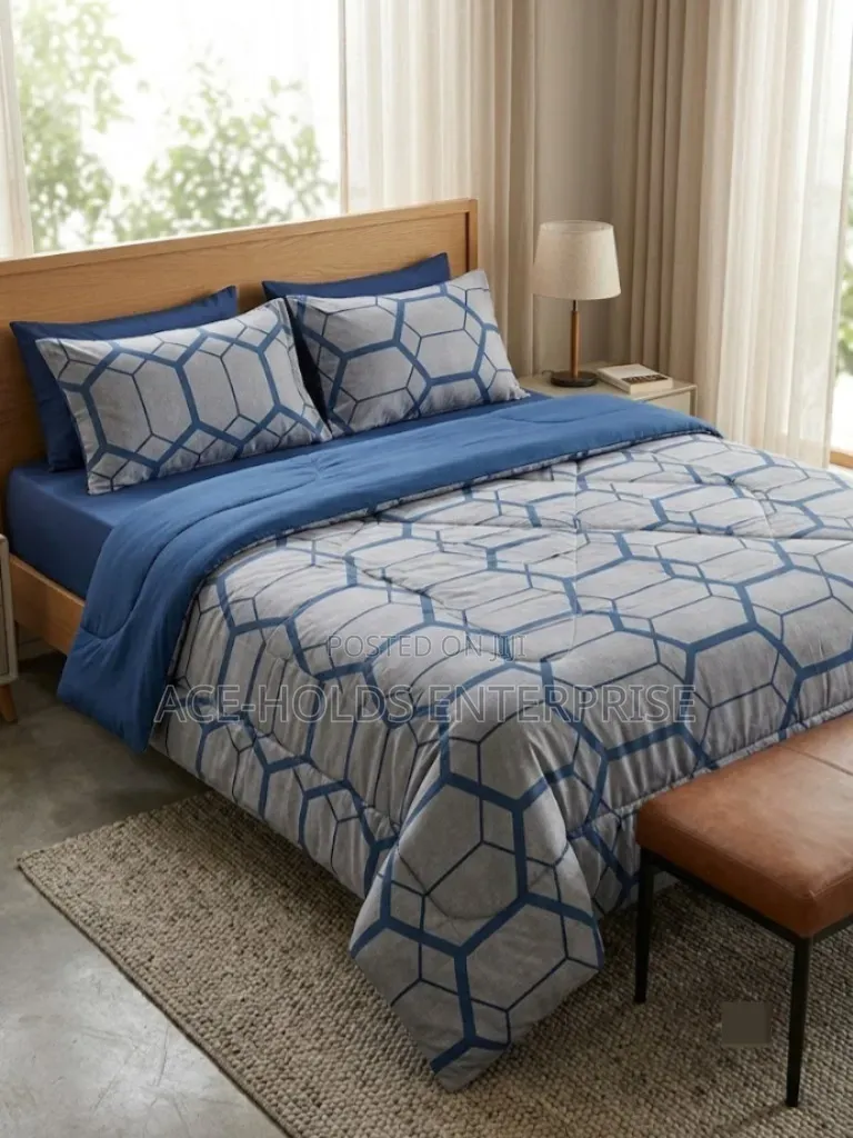 Double-Sided Heavy Design Cotton Binded Duvet Cover Set