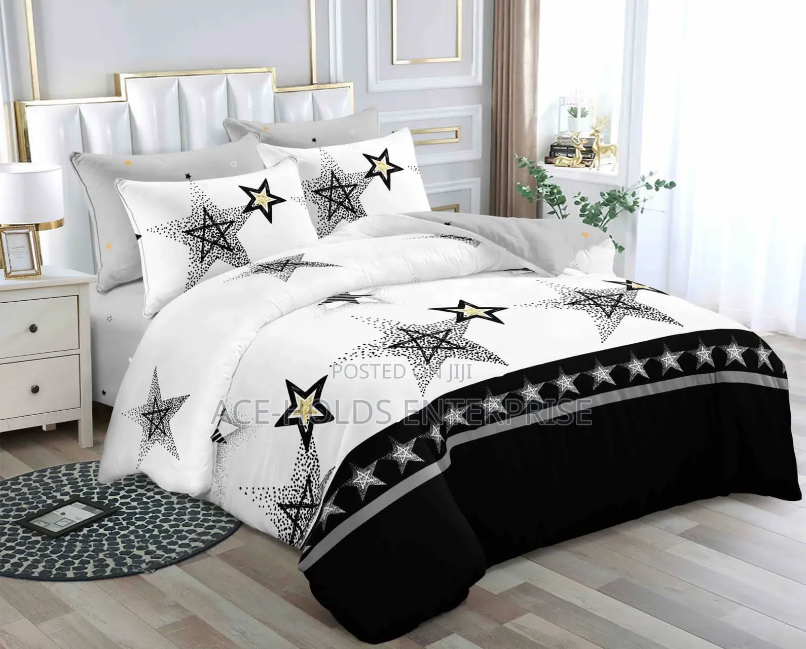 Double-Sided Heavy Design Cotton Binded Duvet Cover Set