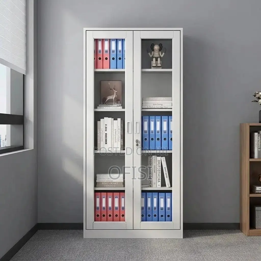Office Cabinet; Transparent Glass Office Filing Cabinet