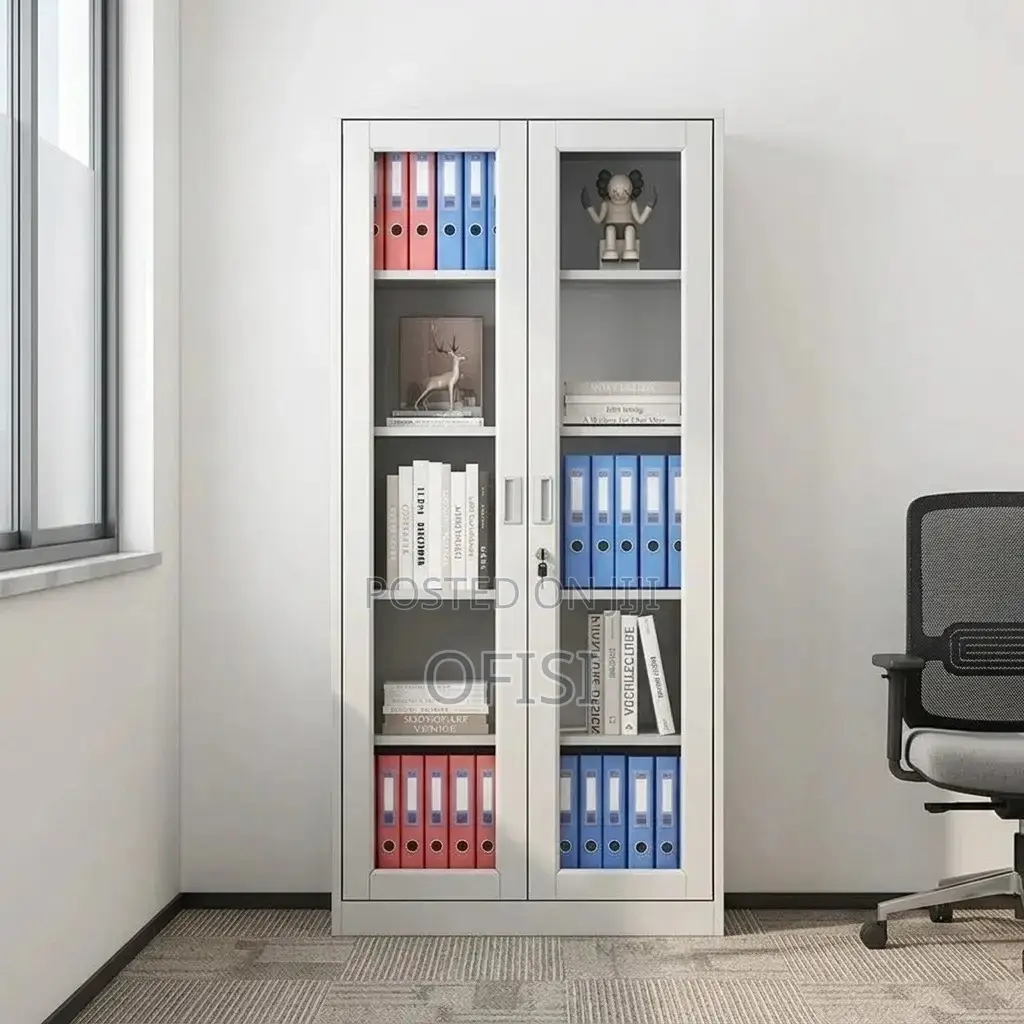 Office Cabinet; Transparent Glass Office Filing Cabinet