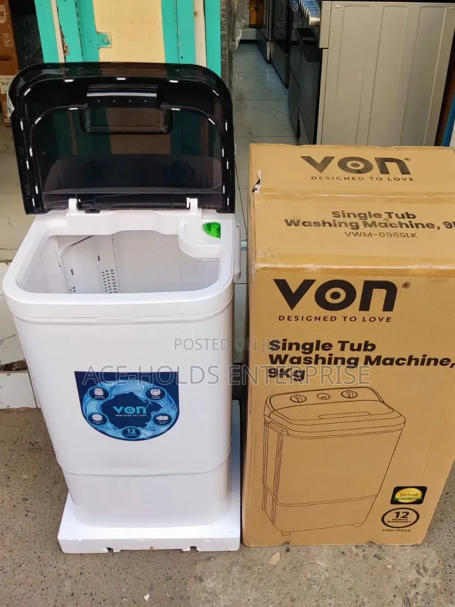 Von Top Load Washing Machine 9kg Single Tub