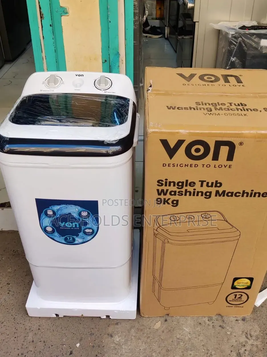 Von Top Load Washing Machine 9kg Single Tub