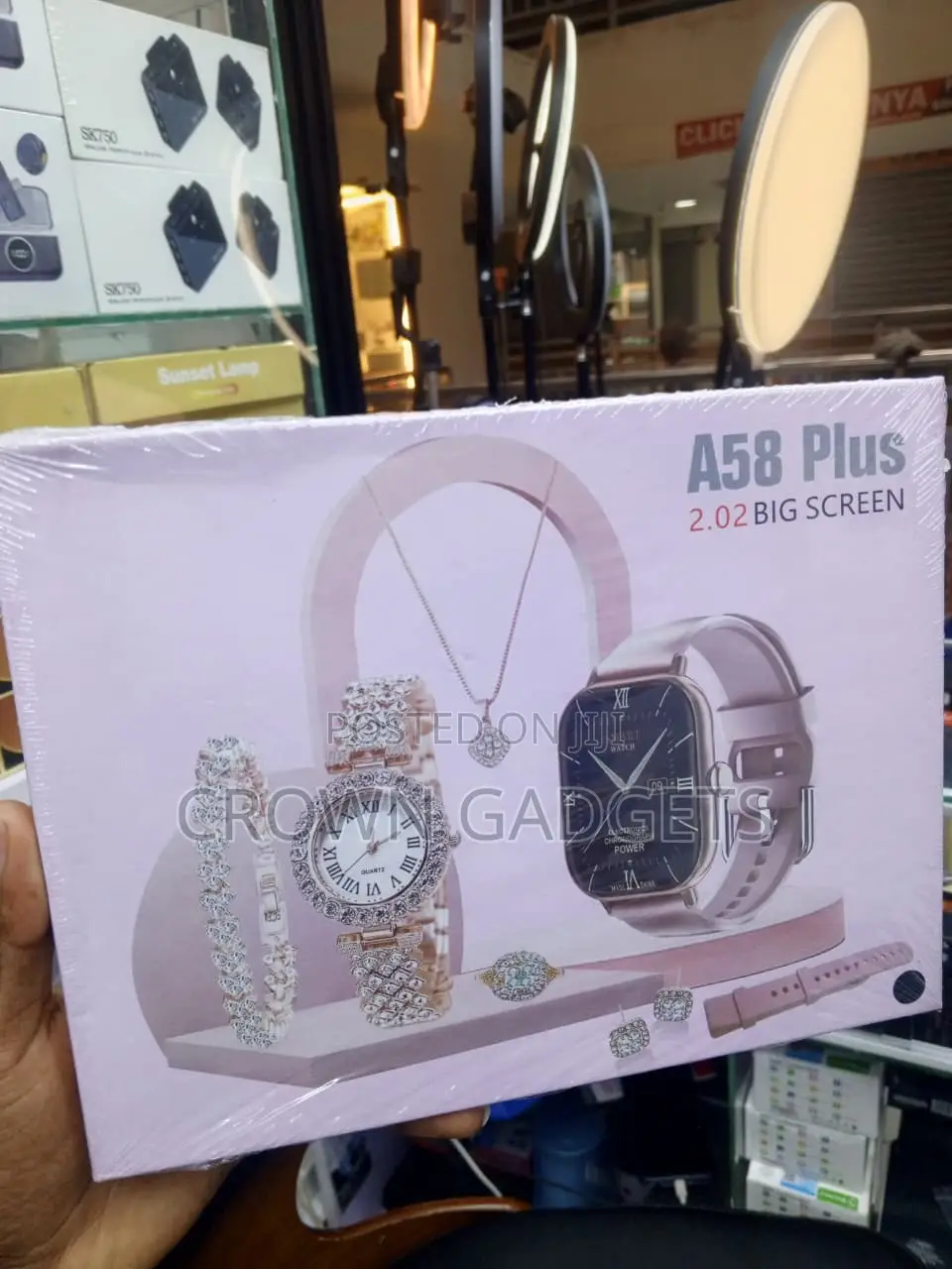 A58 Plus 2.02" Smartwatch With Necklace Bracelet Earrings