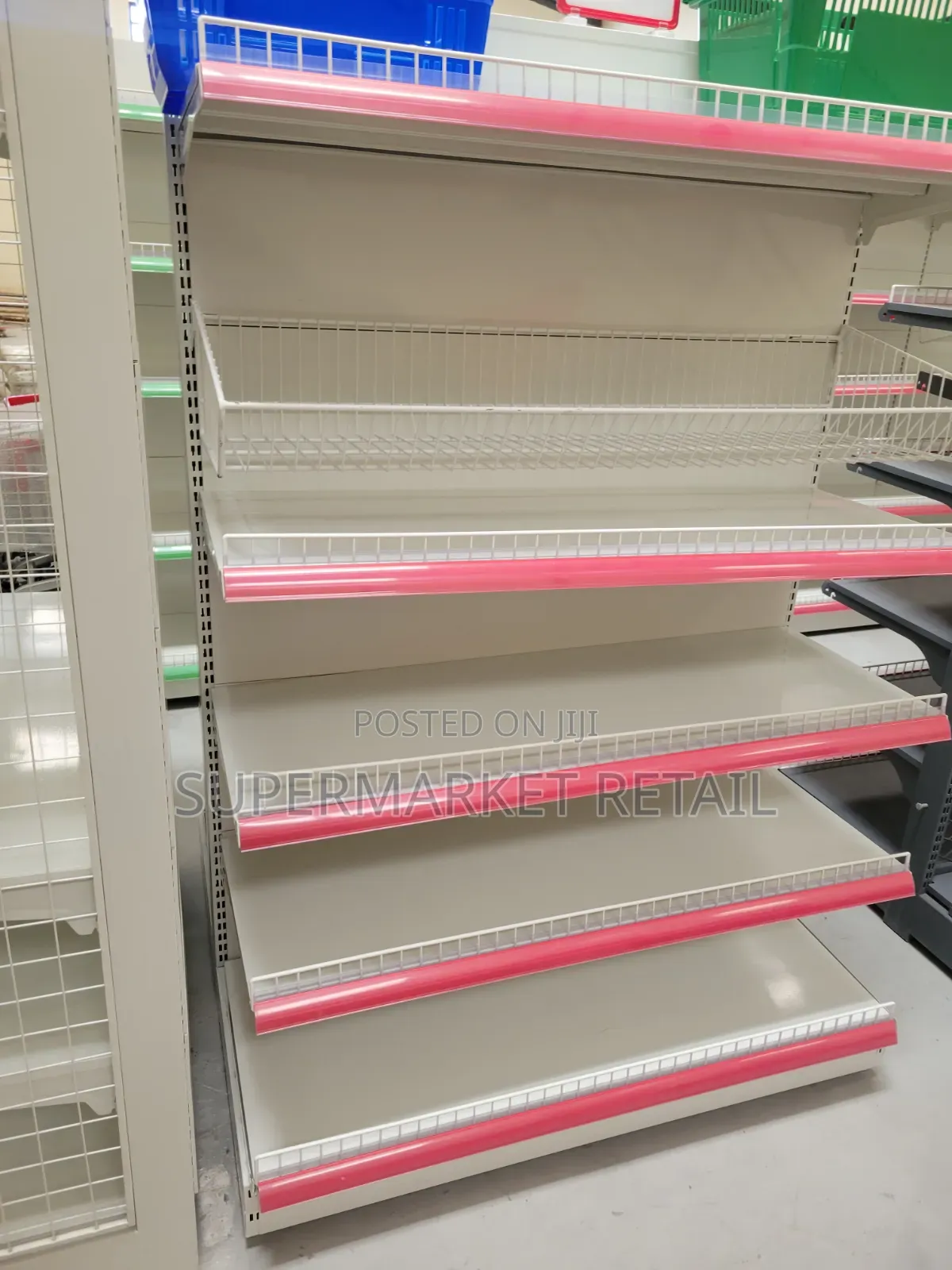 Heavy-Duty Steel Supermarket Shelves