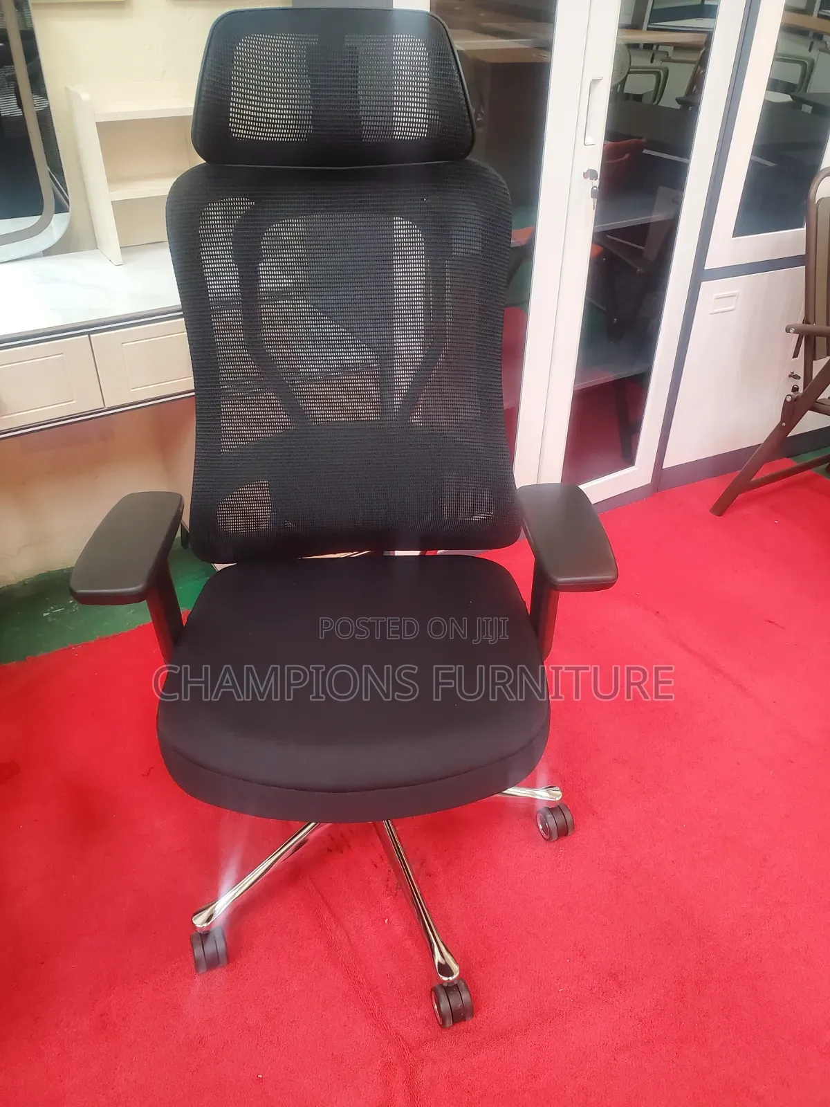Chrome Spine Orthopedic Office Chair