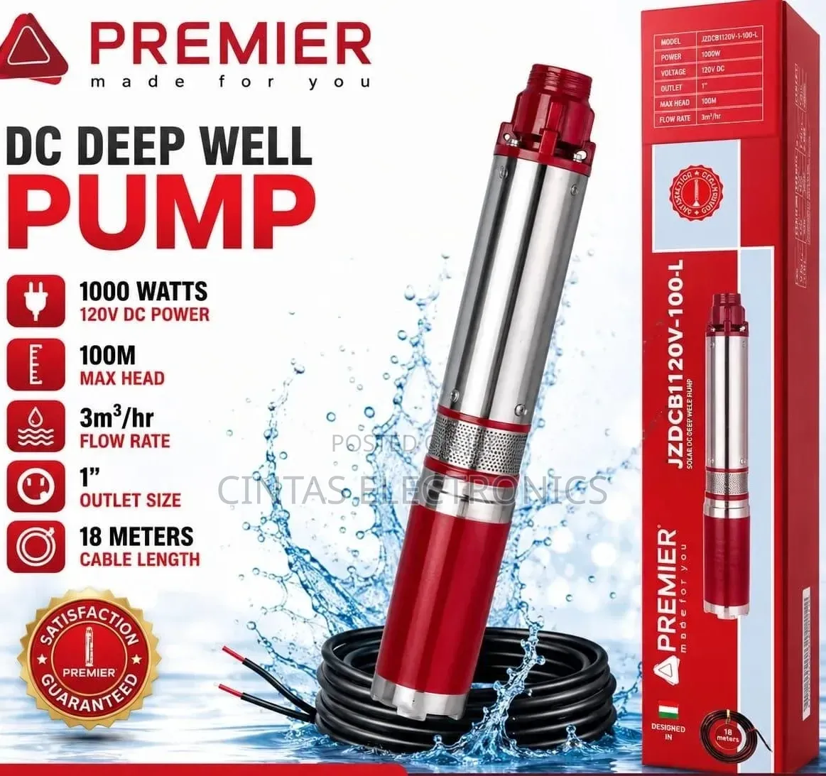 1000W Premier DC Deep Well Pump