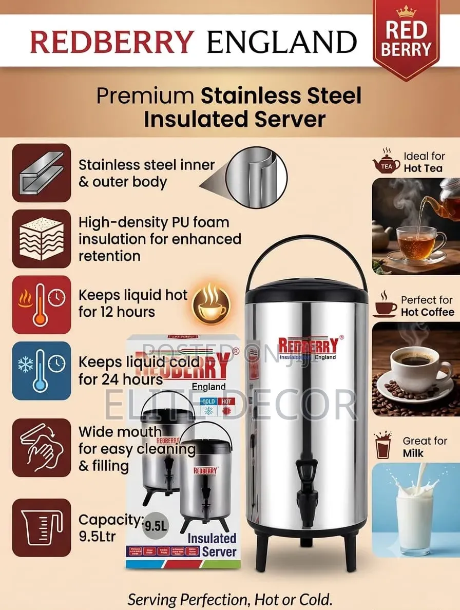 Redberry 9.5L Insulated Beverage Dispenser