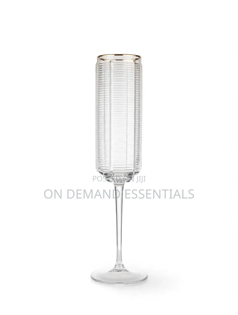 6pcs Luxurious,high Quality Champagne Flute With a Gold Rim