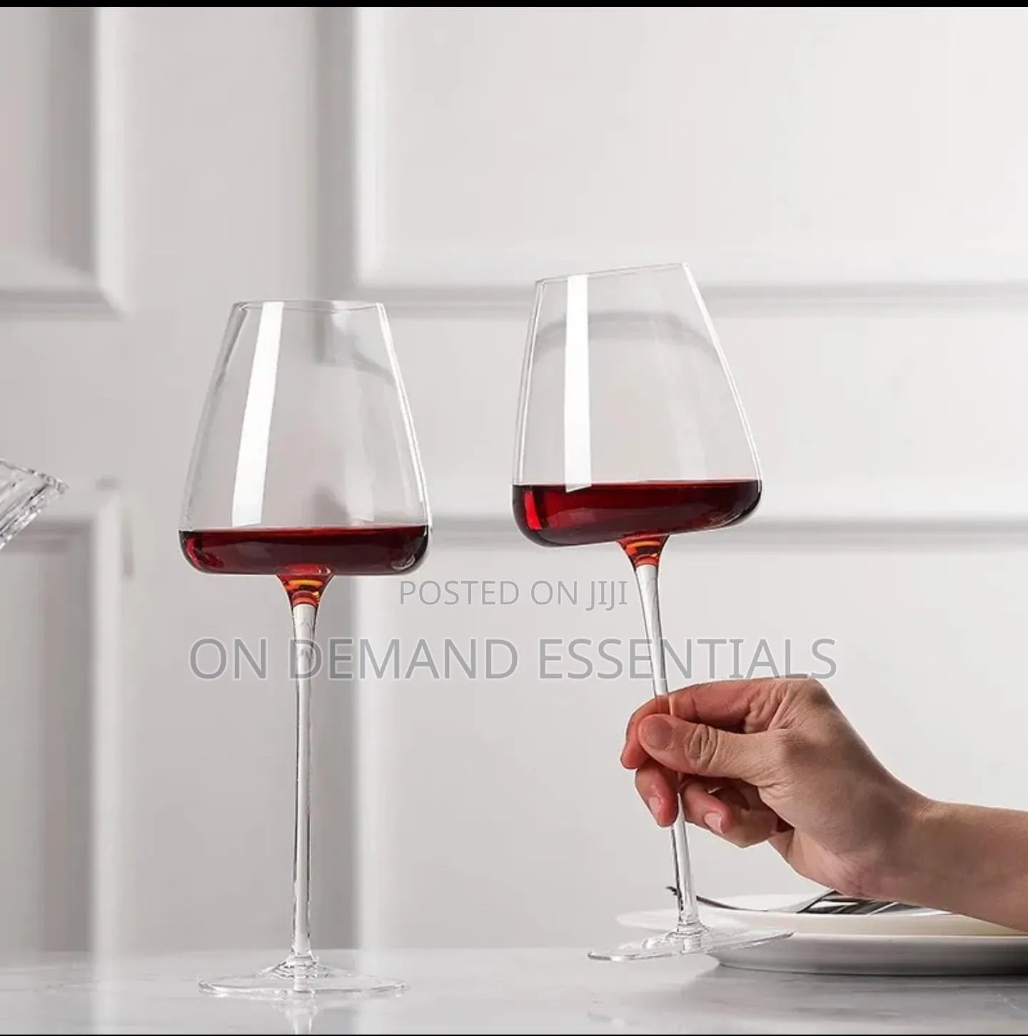 High Quality Unique, Long Stemed Wine Glasses