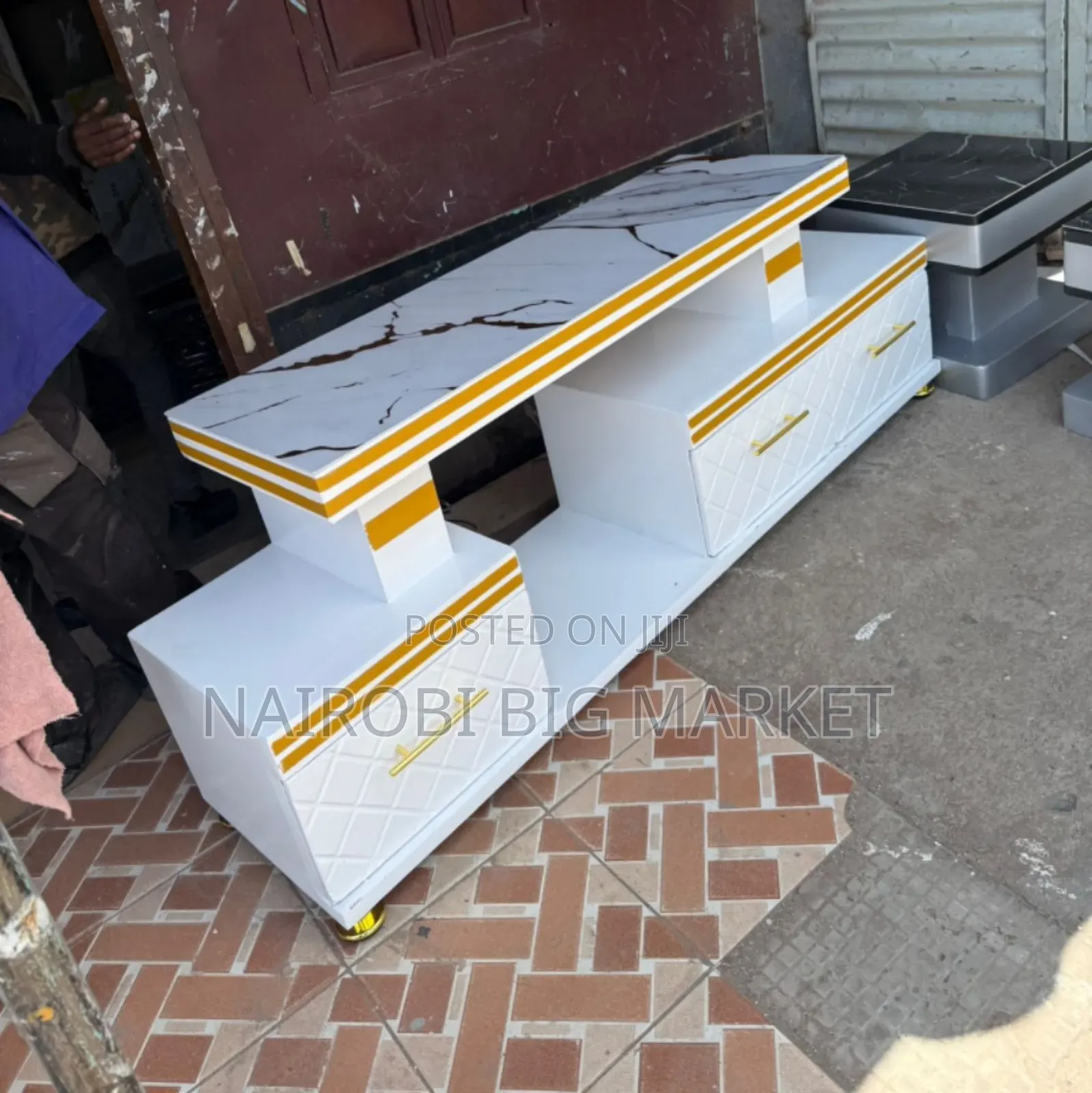White Executive TV Stand