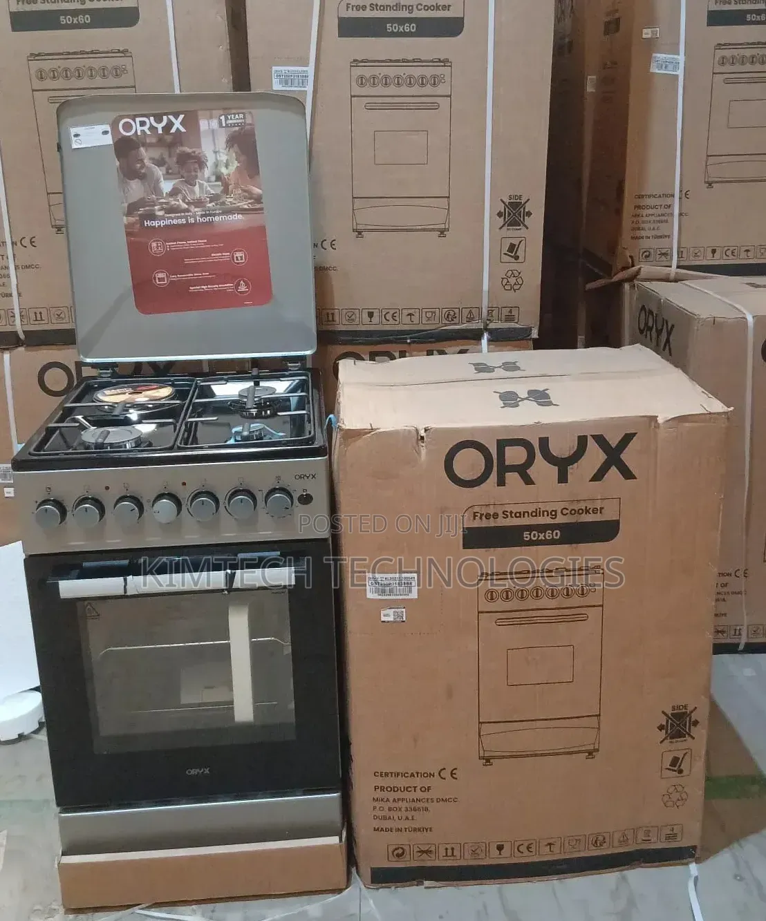 Mika Oryx Standing Cooker, 50cm X 60cm, 3 + 1