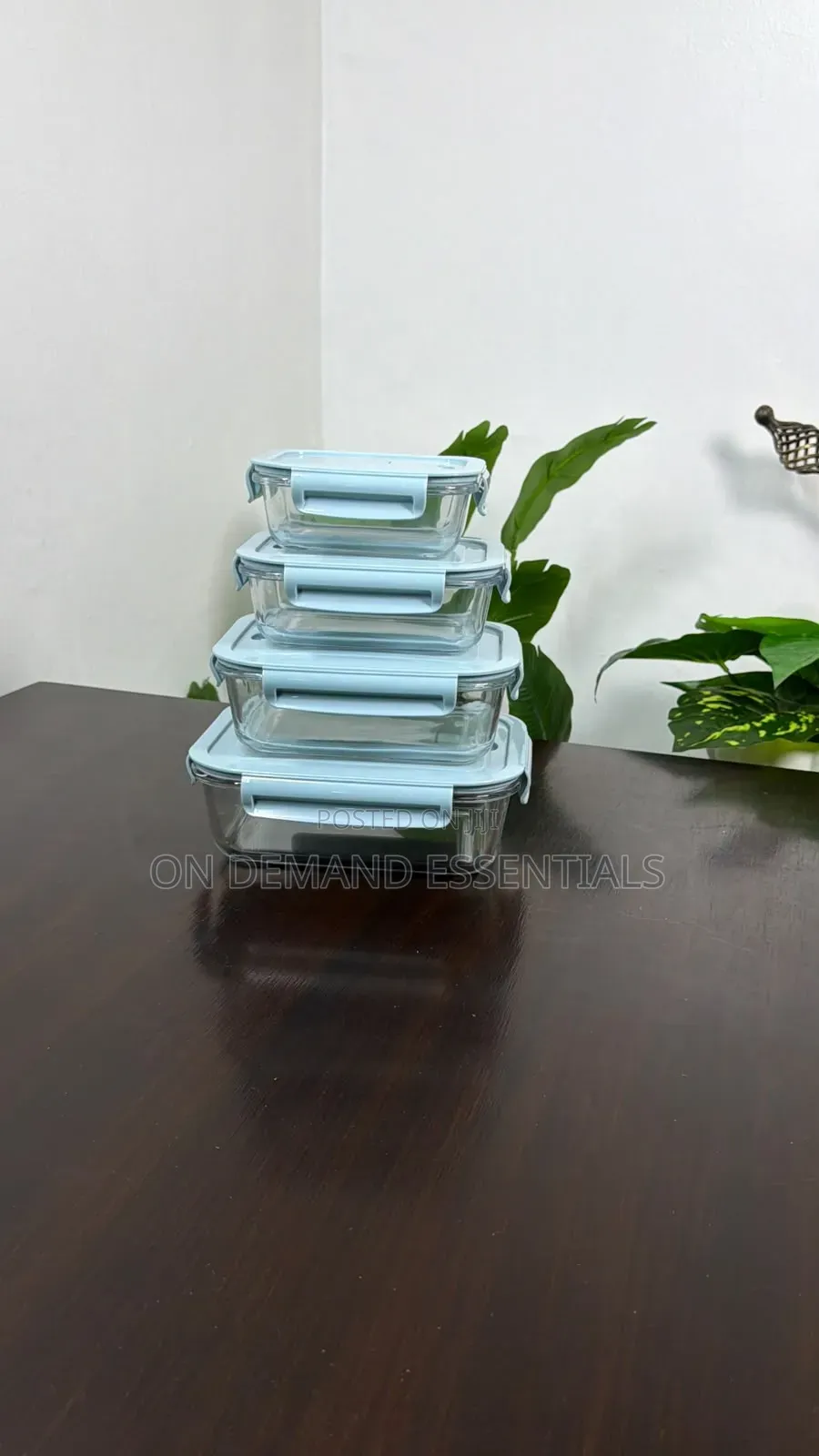 4pc Glass Food Storage Set