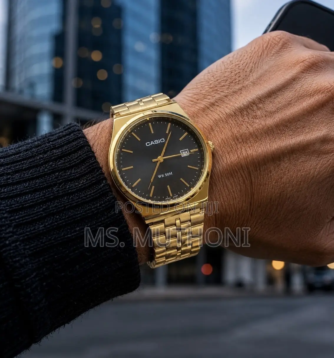 The Gold-Tone Casio MTP-B145 Wristwatch