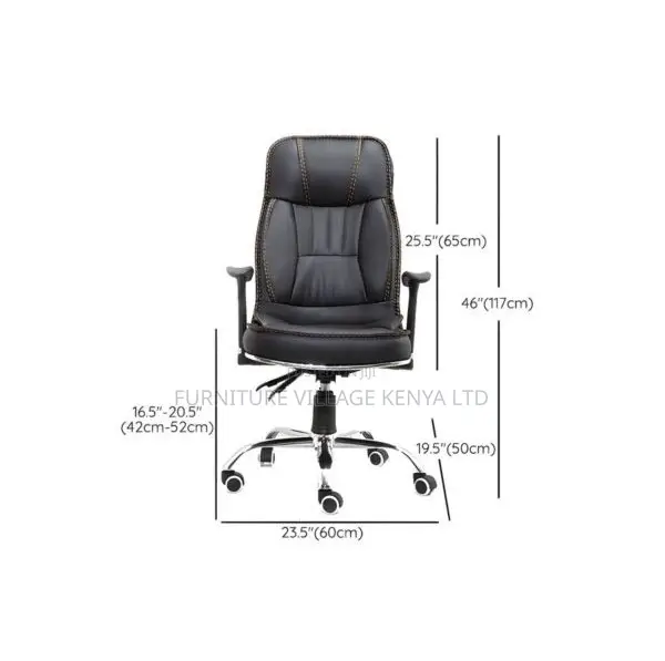 Office Chair; Black Adjustable Generic Office Computer Chair