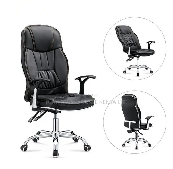 Office Chair; Black Adjustable Generic Office Computer Chair