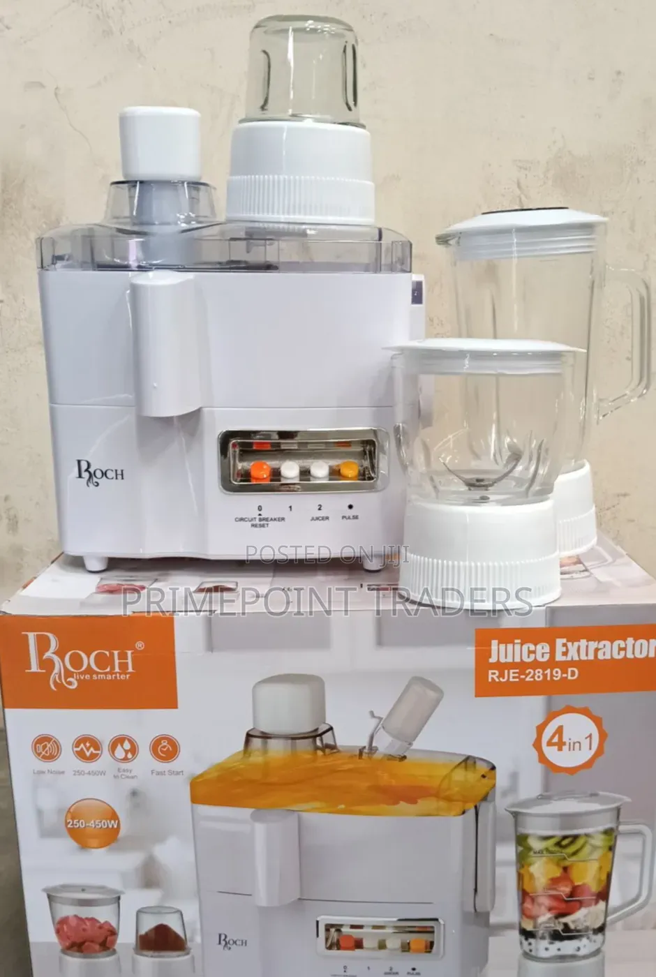 Roch 4-in-1 Food Processor – Juicing, Blending, Grinding Milling